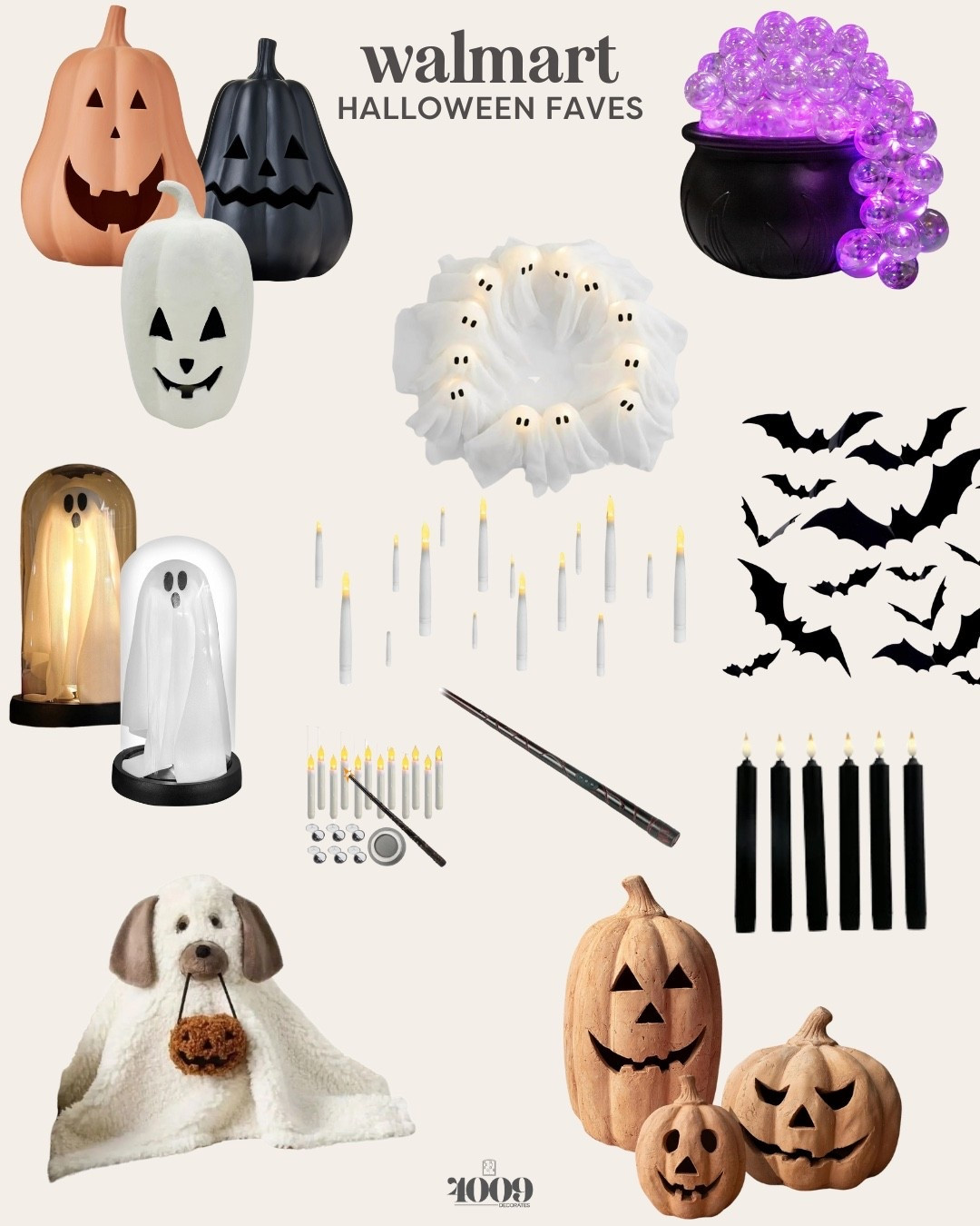 I absolutely love these affordable Halloween decor items! 
Ghost wreath
Ghost cloche
Ceramic pumpkins 
Terra cotta pumpkins 
Adhesive bats
Ghost dog pillow
Bubbly cauldron
Magic wand candles 

#LTKHome #LTKFindsUnder50 #LTKSeasonal
