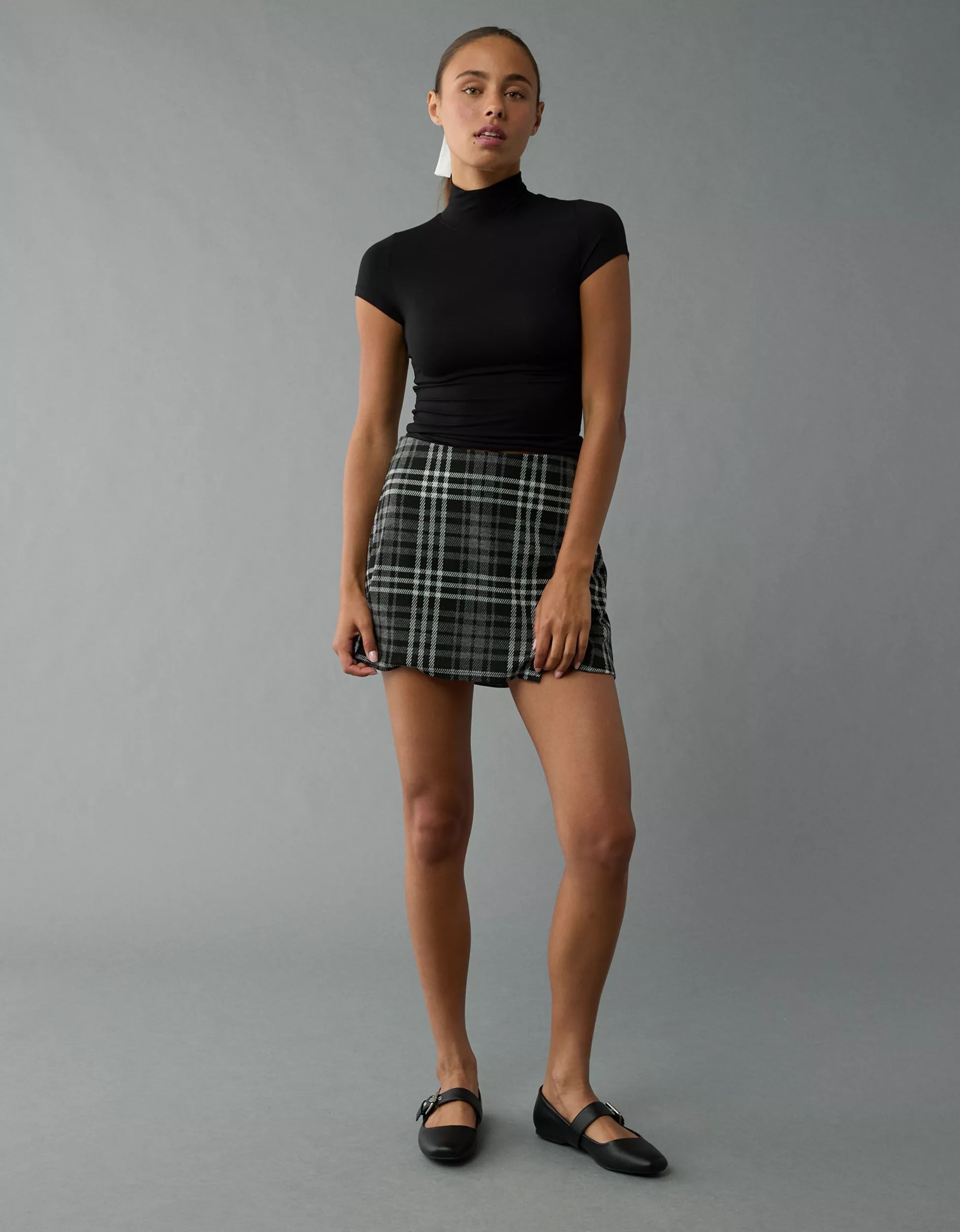 AE It Knit Plaid Skort | American Eagle Outfitters (US & CA)