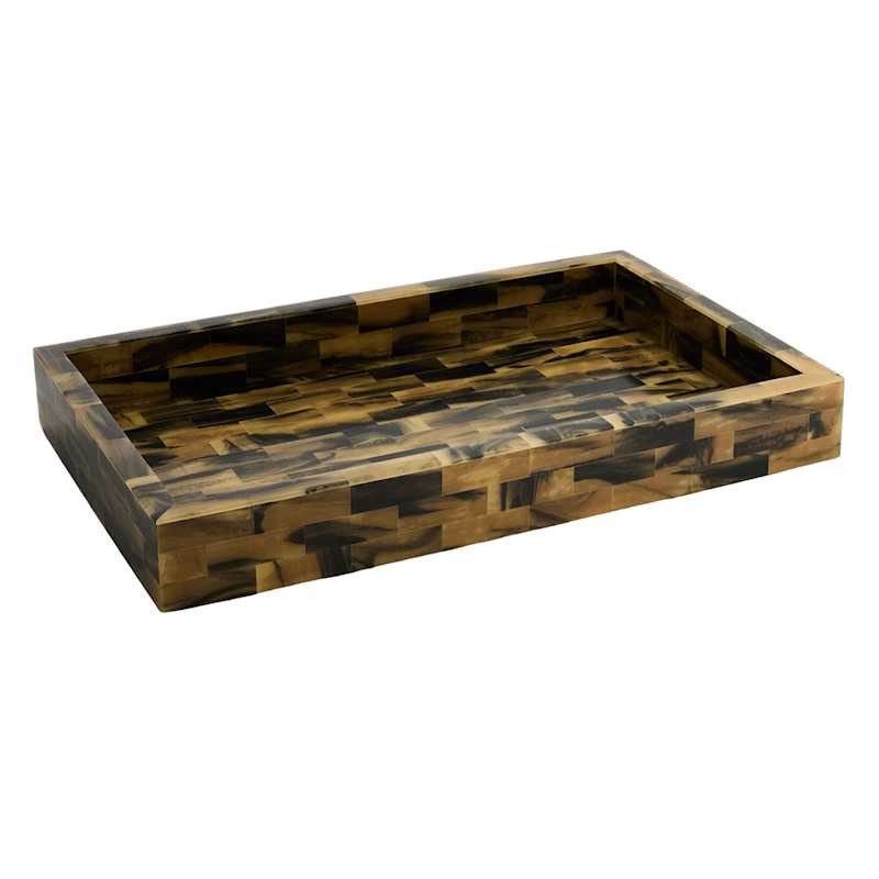 Black Decorative Tray, 16x10 | At Home