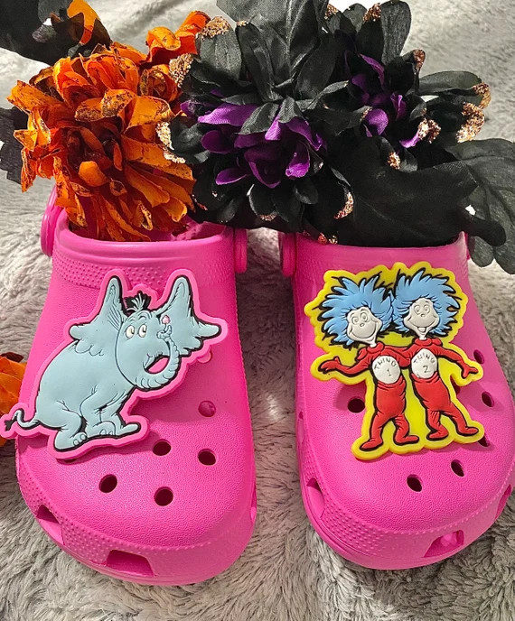 Character shoe charms, Dr.Seuss. Seuss, clog charms, shoe charms, Dr. Seuss clog charms, back to ... | Etsy (US)