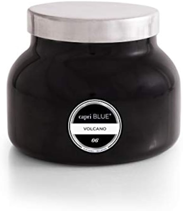 Capri Blue Scented Candle - Cotton Wick - Luxury Aromatherapy Candle - 19 Oz - Volcano - Black | Amazon (US)