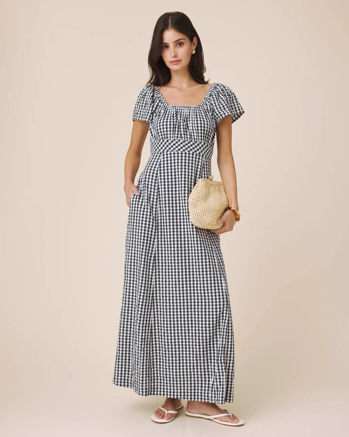 Gigi Gingham Puff Sleeve Dress | Splendid
