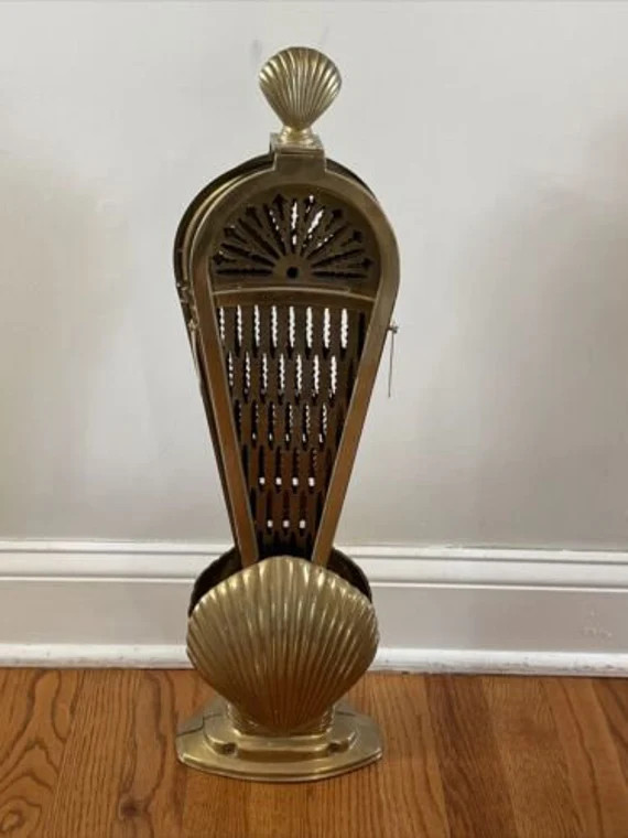 Vintage Brass Clamshell Peacock Fireplace Screen Clam Sea | Etsy | Etsy (US)