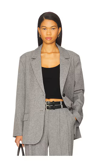 Mira Blazer in Grey | Revolve Clothing (Global)