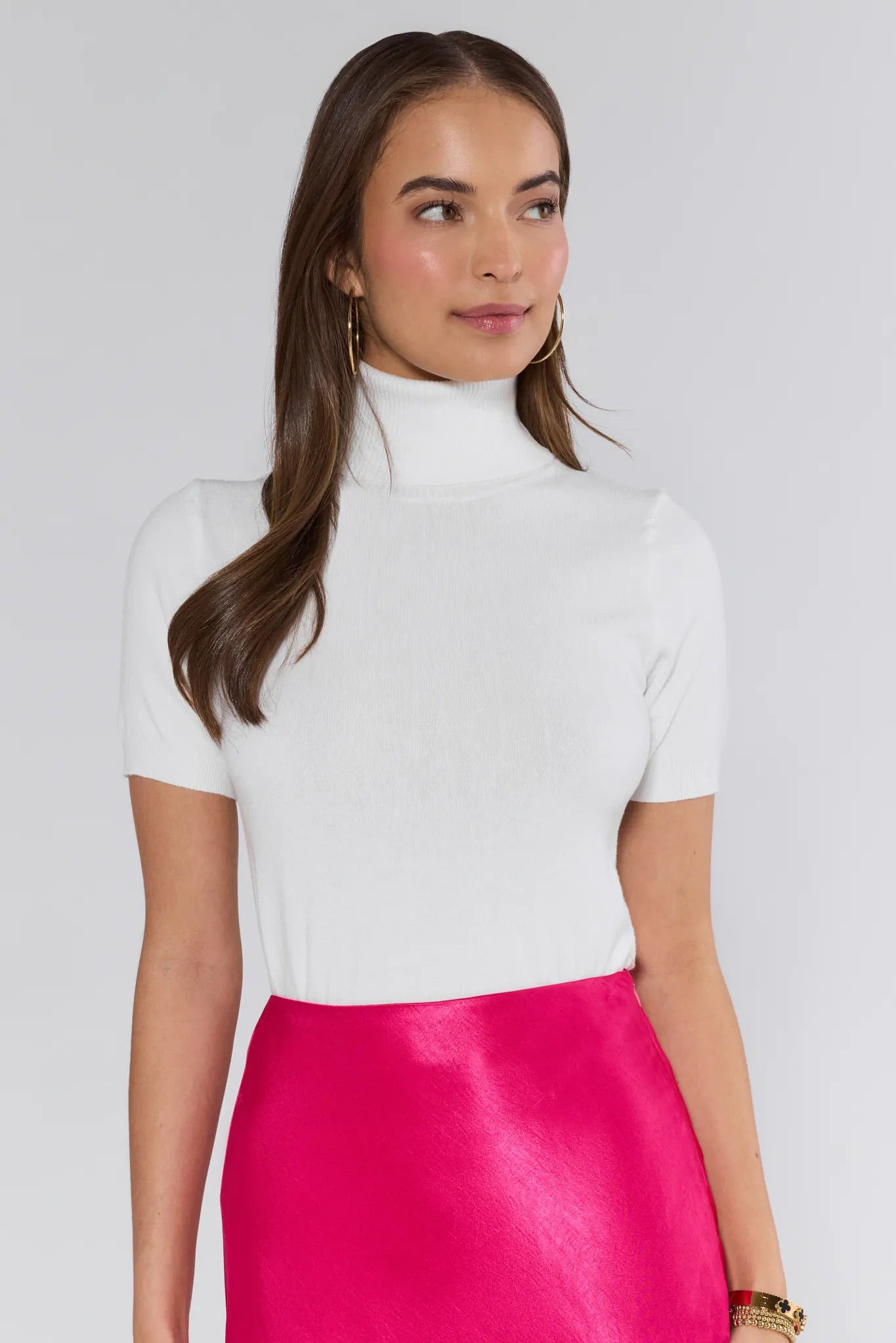 Adrian White Turtleneck Sweater | Avara