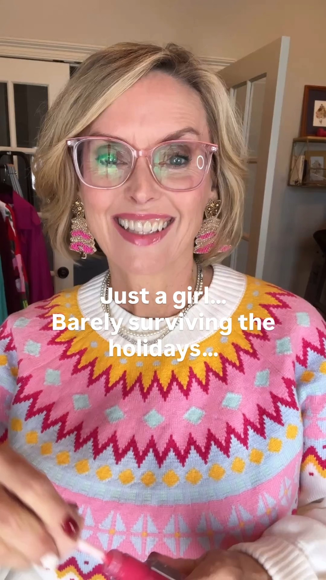 Let’s not overthink it! Throwing on a fair isle sweater and wide leg jeans, adding festive earrings and calling it done! 

#LTKHoliday #LTKMidsize