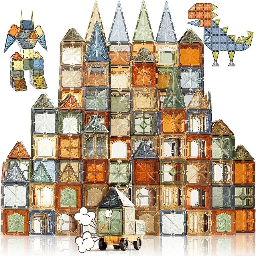 Fodoss Magnetic Tiles,102pcs Innovative 3D Magnetic Tiles Set,Magnet Building Toys for Kids,STEM ... | Amazon (US)