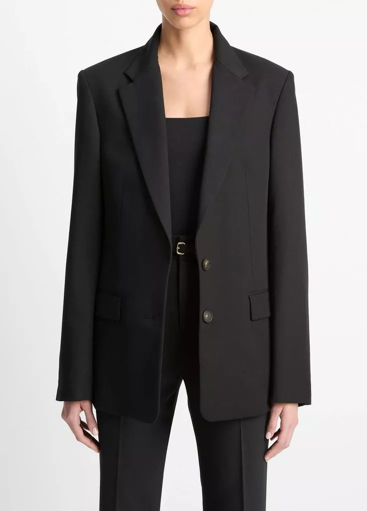 Women's Oversized Blazer, Black, Size 12 Vince | Vince LLC