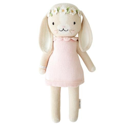 Amazon.com: cuddle + kind Hannah The Bunny Blush Little 13" Hand-Knit Doll – 1 Doll = 10 Meals,... | Amazon (US)