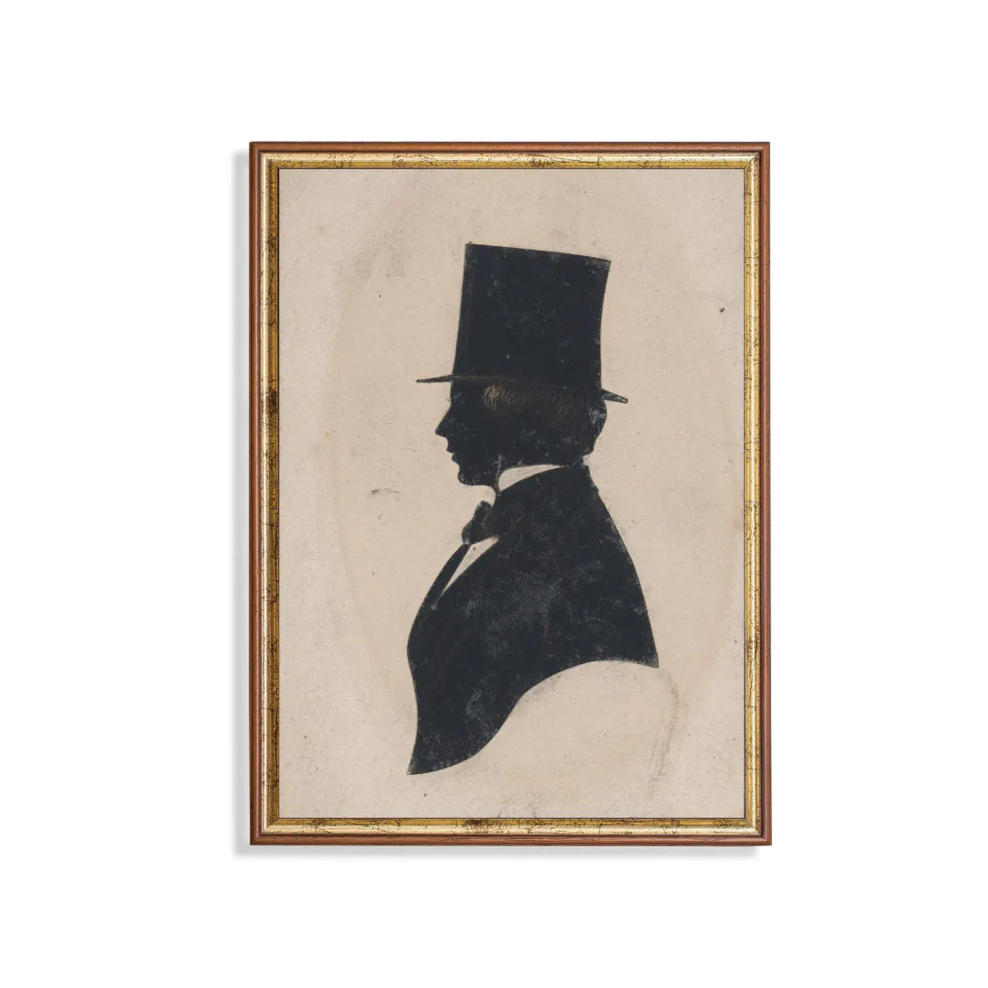 Vintage Gentleman Portrait Print: Moody Silhouette Art - Etsy | Etsy (US)