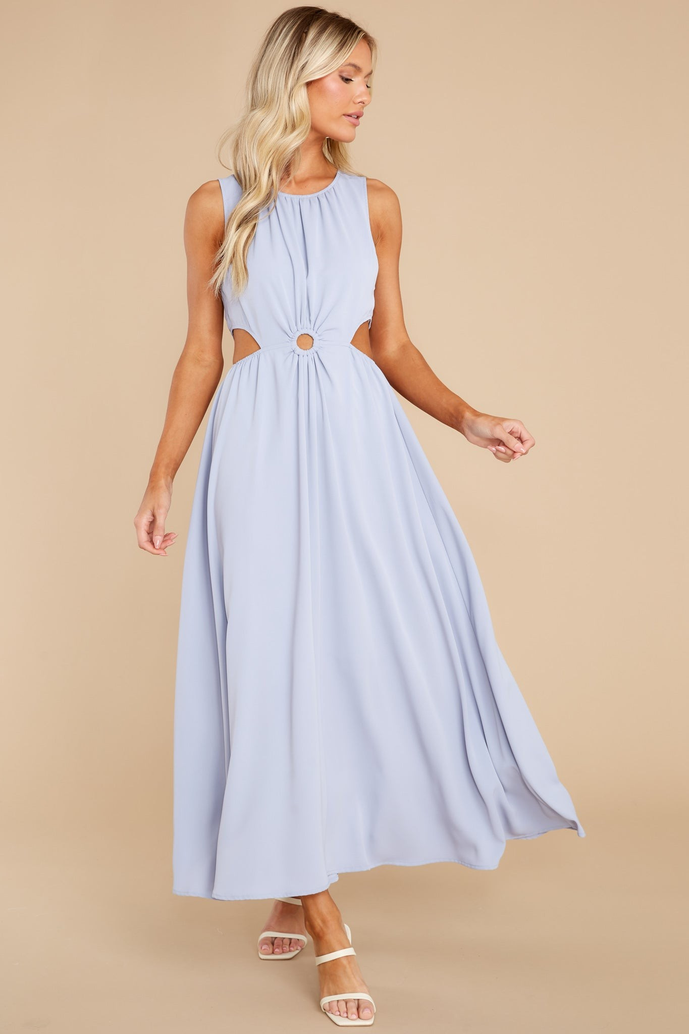 Wander With Me Dusty Blue Maxi Dress | Red Dress 