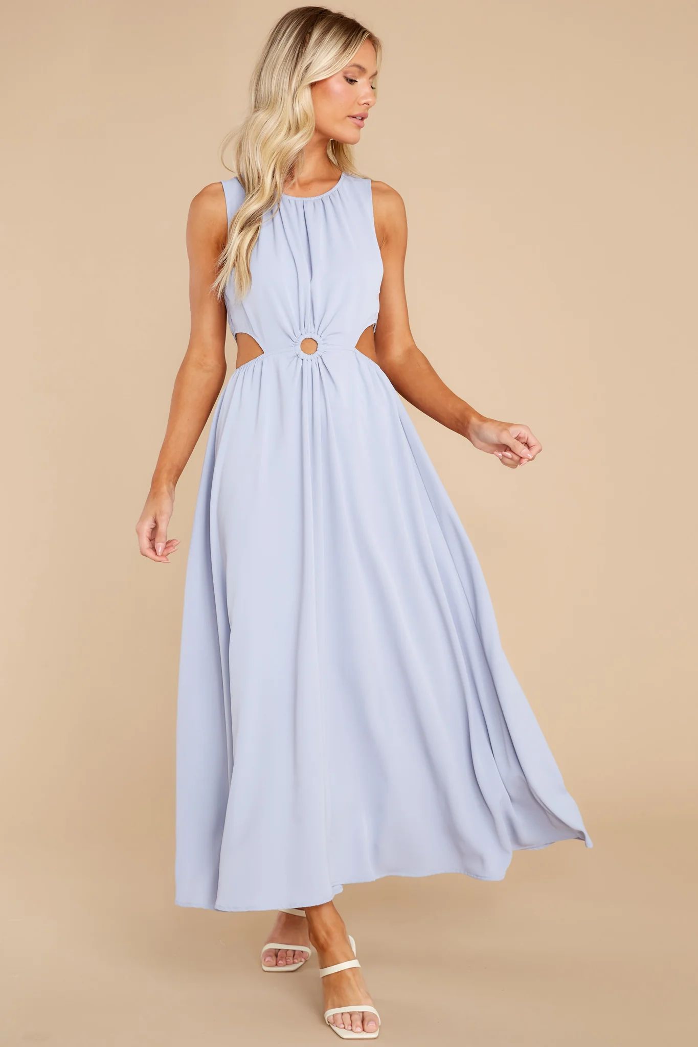 Wander With Me Dusty Blue Maxi Dress | Red Dress 