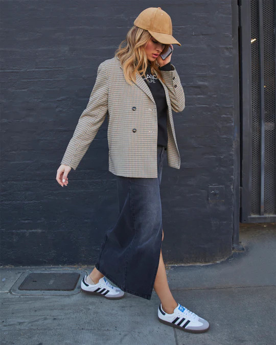 Abby Slit Denim Maxi Skirt | VICI