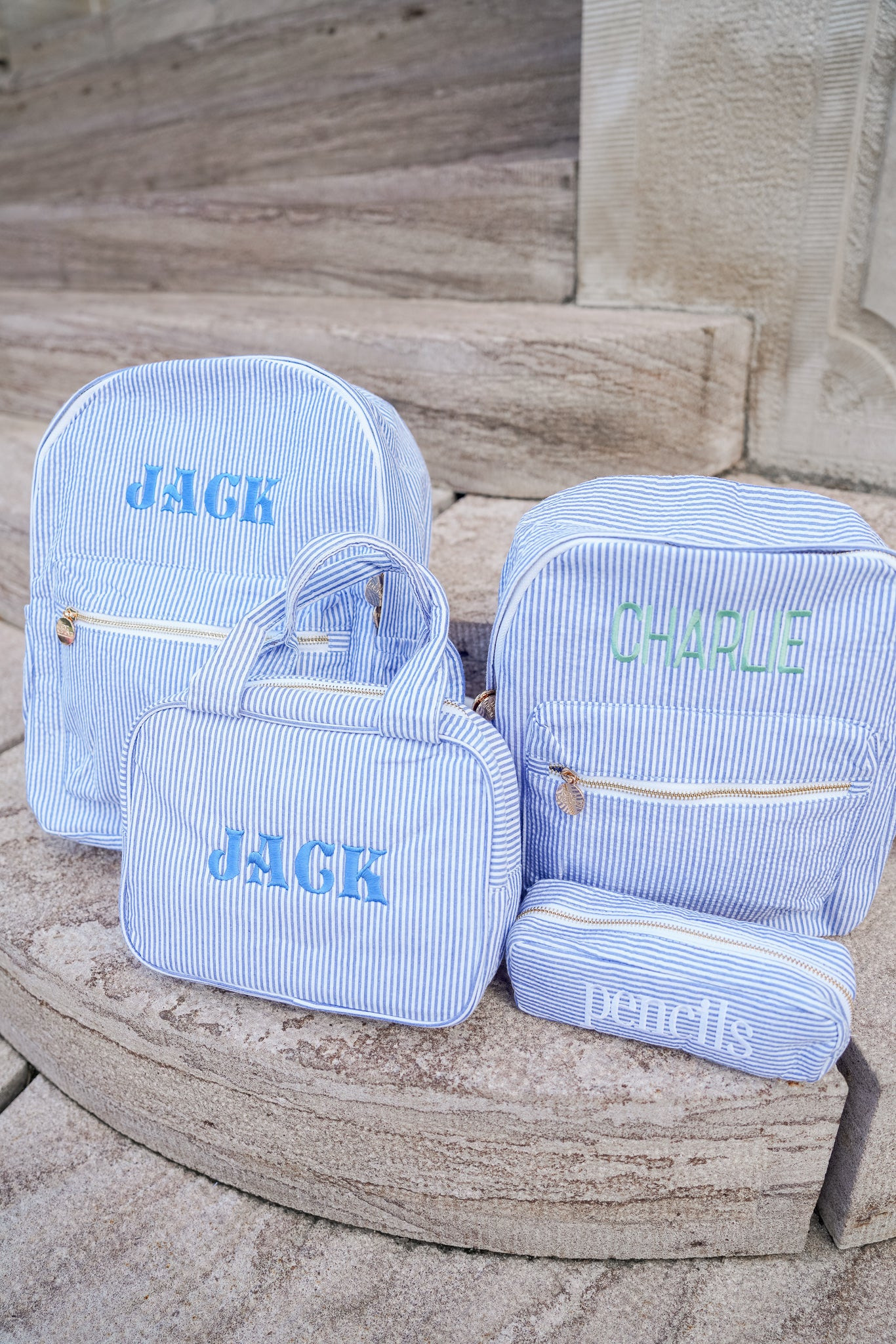 Gingham Backpack - PLAIN NO EMBROIDERY | KenzKustomz