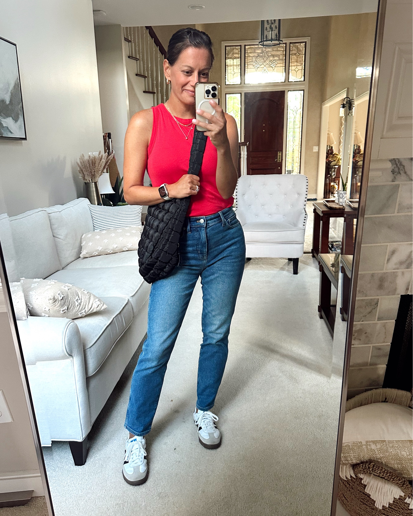 Soccer mom outfit - fall outfit with this high neck tank, slim fit straight leg jeans from J.Crew Factory, Adidas sneakers and tote bag.



#LTKOver40 #LTKFindsUnder50 #LTKStyleTip