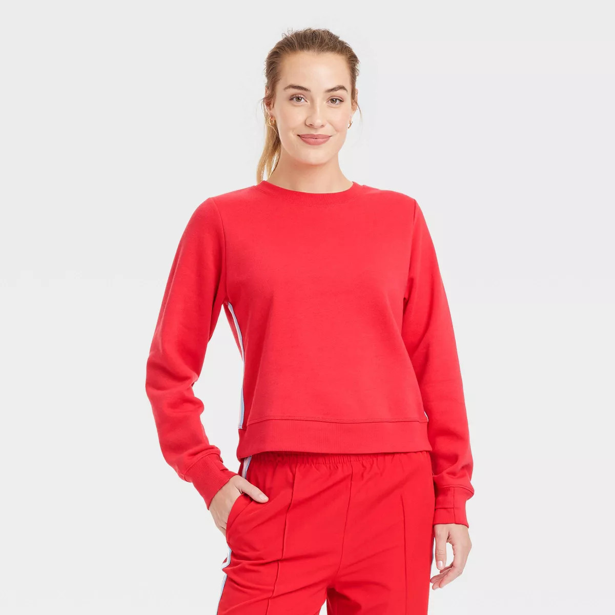 Women's Crewneck Sweatshirt - All In Motion™ Red XS | Target