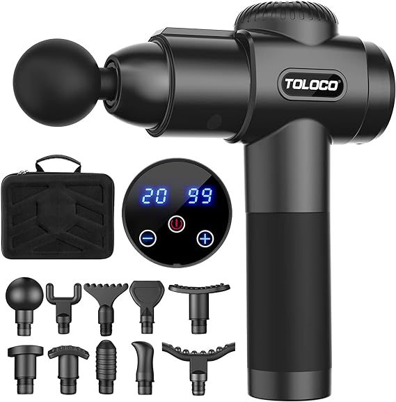 TOLOCO Massage Gun, Upgrade Percussion Muscle Massage Gun for Athletes, Handheld Deep Tissue Mass... | Amazon (US)