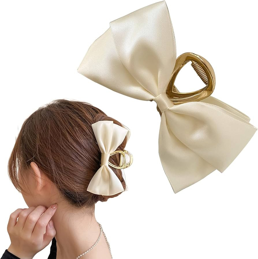 Bow Hair Claw Clips Metal Claw Clips Bow Hair Jaw Clips for Women Girls Hair Clips for Women Bow-... | Amazon (US)