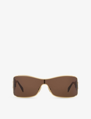 CL40283U Maxi Metal Triomphe Shield-Frame Metal Sunglasses | Selfridges