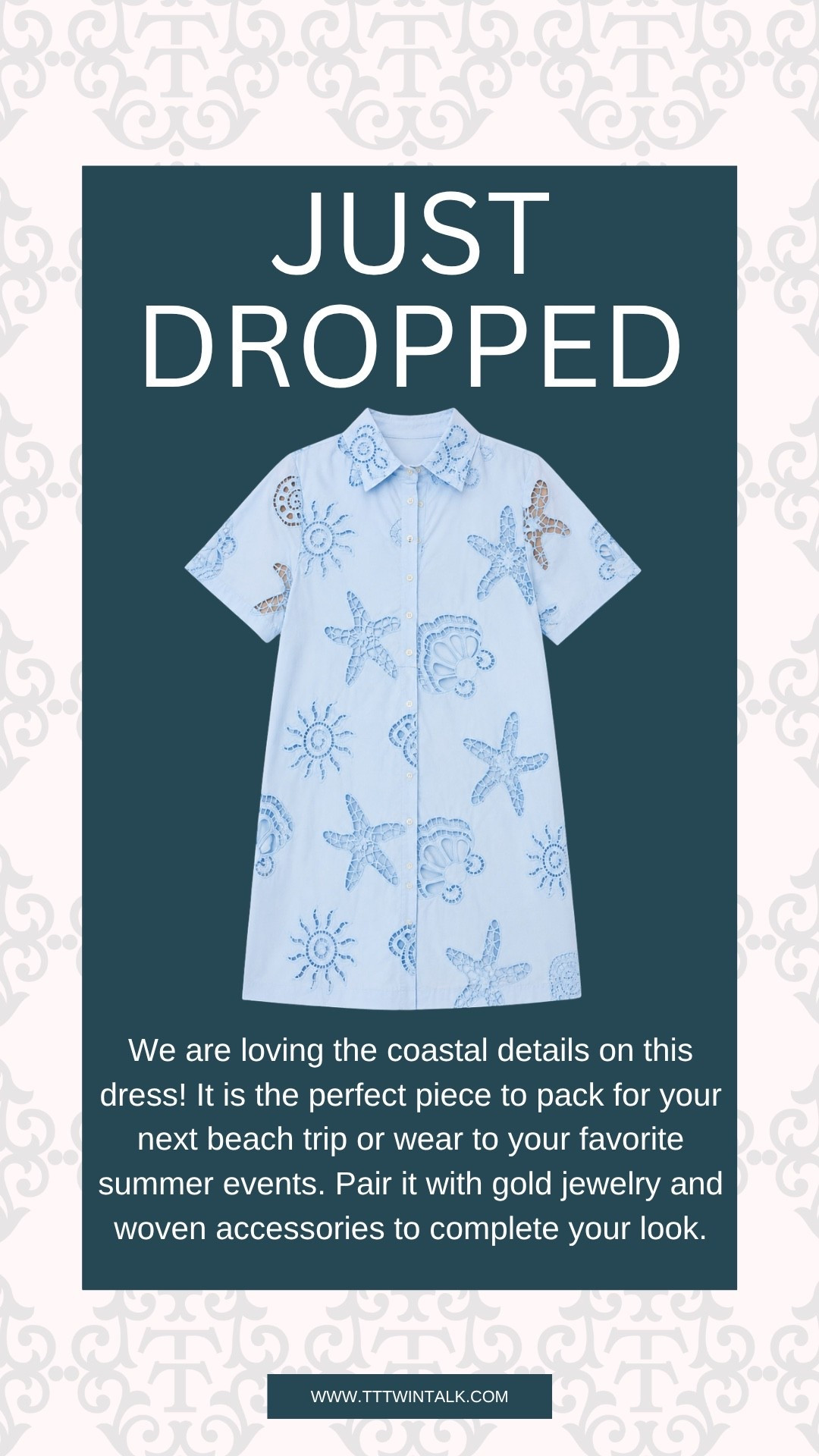 We are loving the coastal details on this dress! It is the perfect piece to pack for your next beach trip or wear to your favorite summer events. Pair it with gold jewelry and woven accessories to complete your look.

#LTKSeasonal #LTKOver40 #LTKMidsize