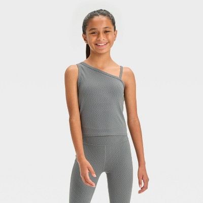 Girls' Everyday Soft Cropped Tank Top - All In Motion™ Gray XXL | Target