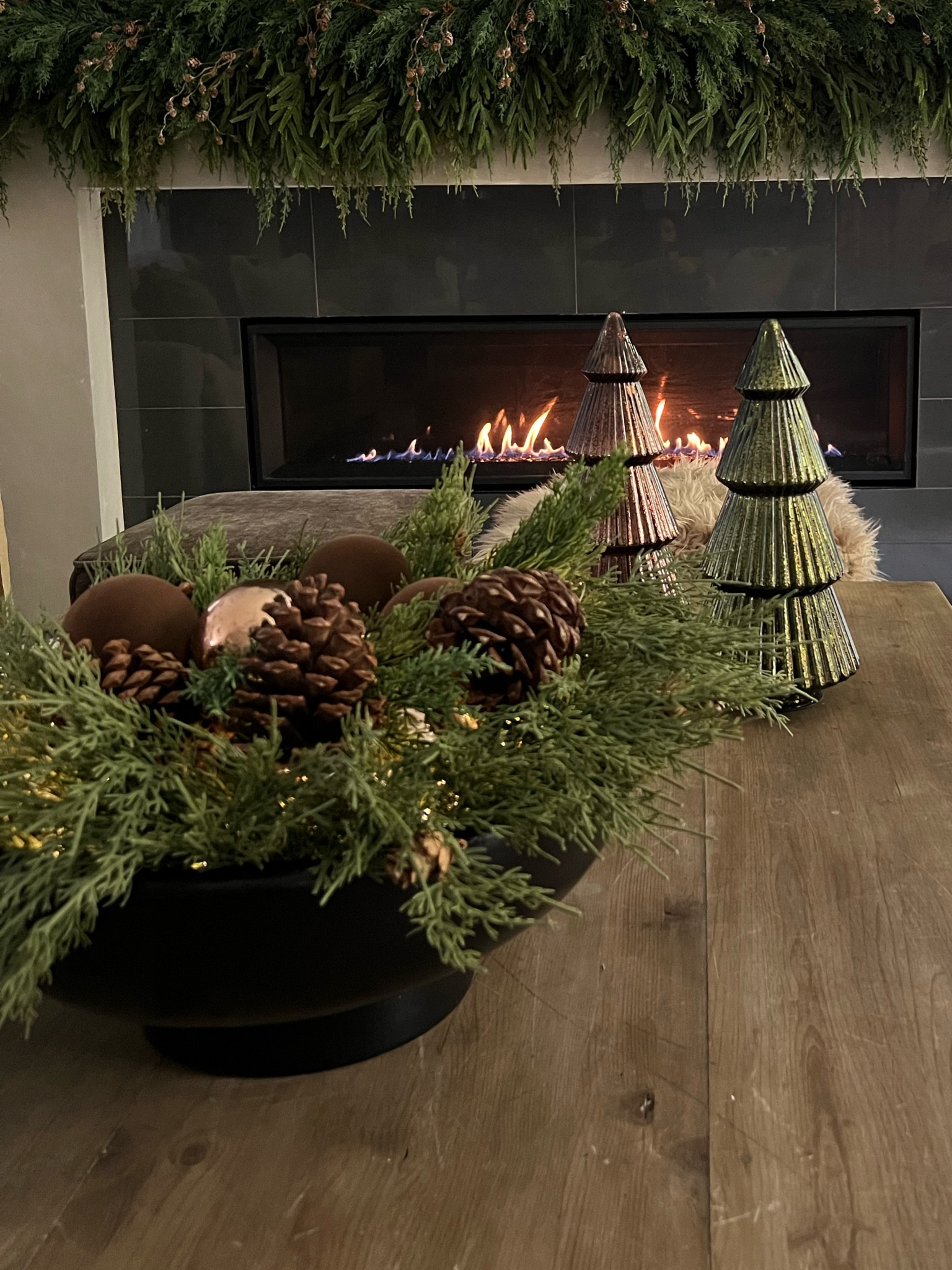 Moody and organic holiday bowl! 
I used a pre-lit garland to get this look..so easy! 
Christmas centerpiece, neutral holiday decor 

#LTKHoliday #LTKHome #LTKSeasonal