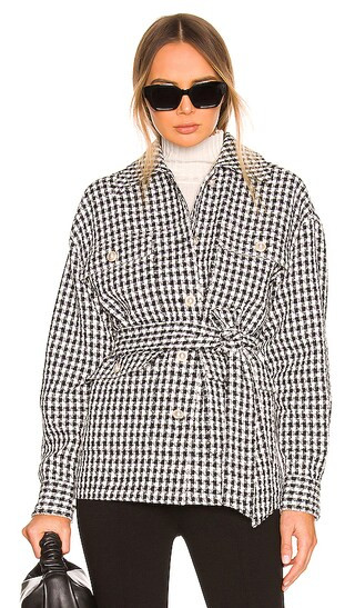 Alexandria Shacket in Black & White | Revolve Clothing (Global)