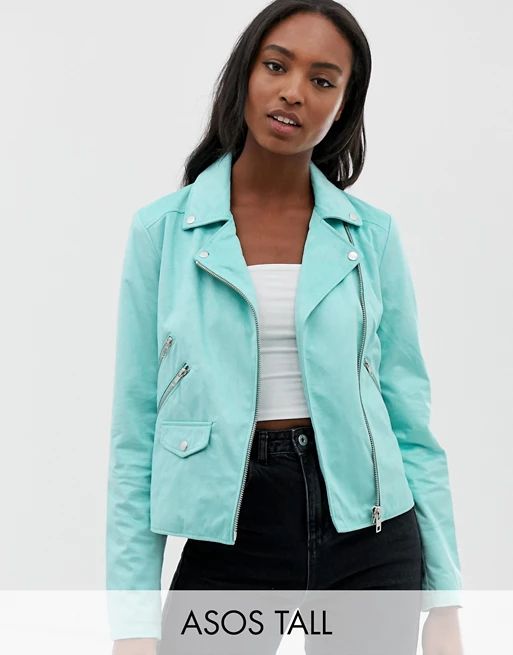 ASOS DESIGN Tall ultimate suedette biker jacket | ASOS US