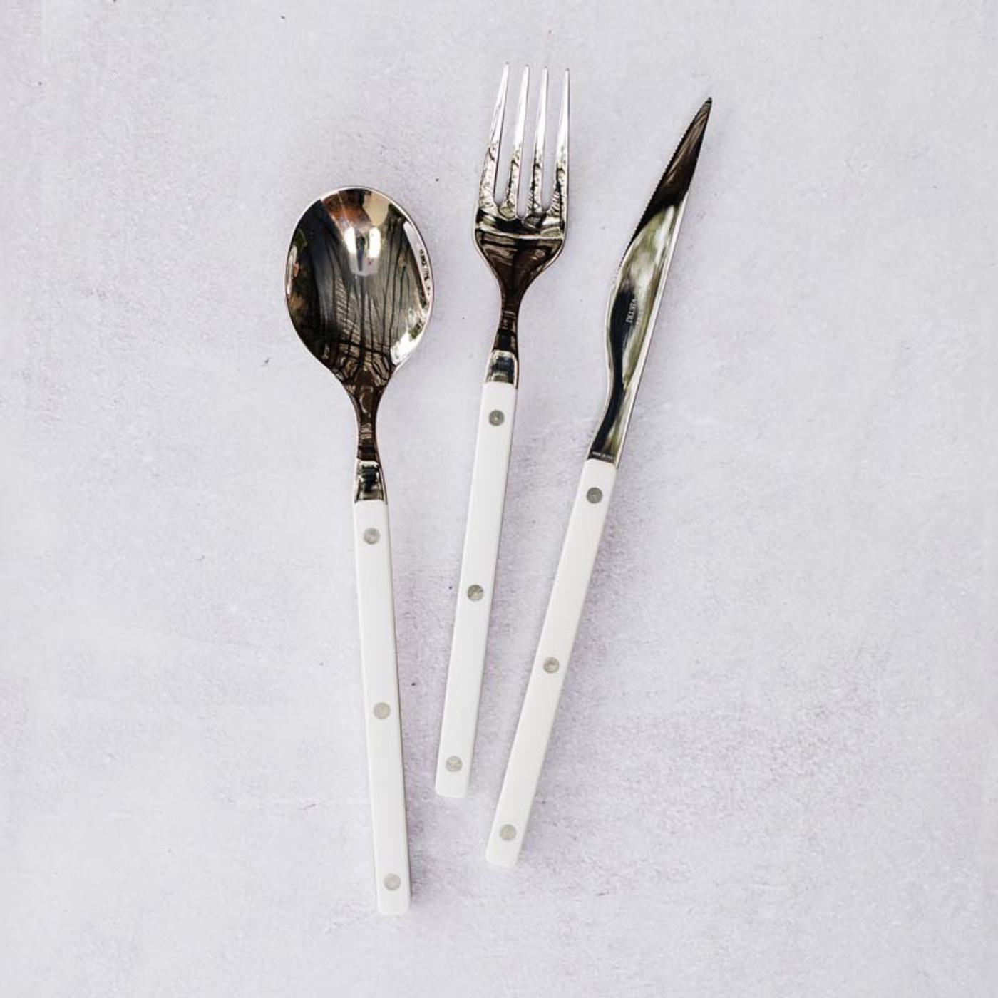 Pastello Flatware, Set of 3 - White | The Company Store