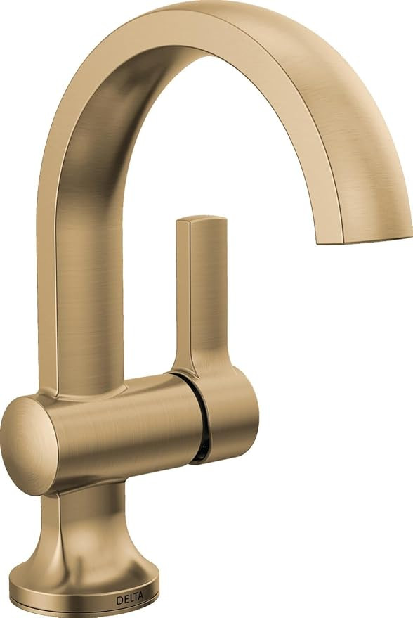 Delta Albion Brushed Gold Bathroom Faucet 1 Hole, Single Hole Bathroom Sink Faucet for Vanity, Me... | Amazon (US)