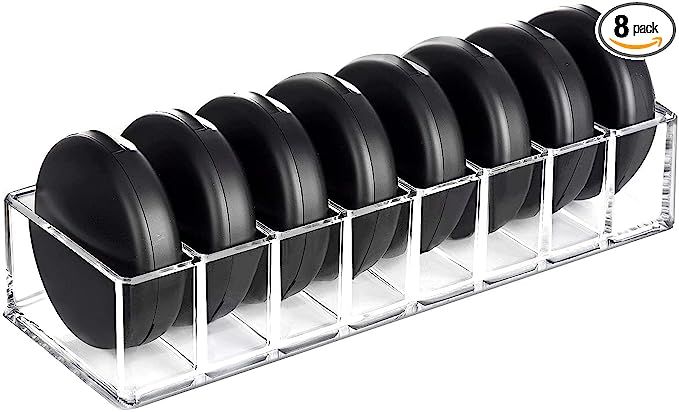 HBlife Clear Acrylic Compact Organizer Blushes Highlighters Eyeshadow Makeup Organizer, 8 Spaces | Amazon (US)