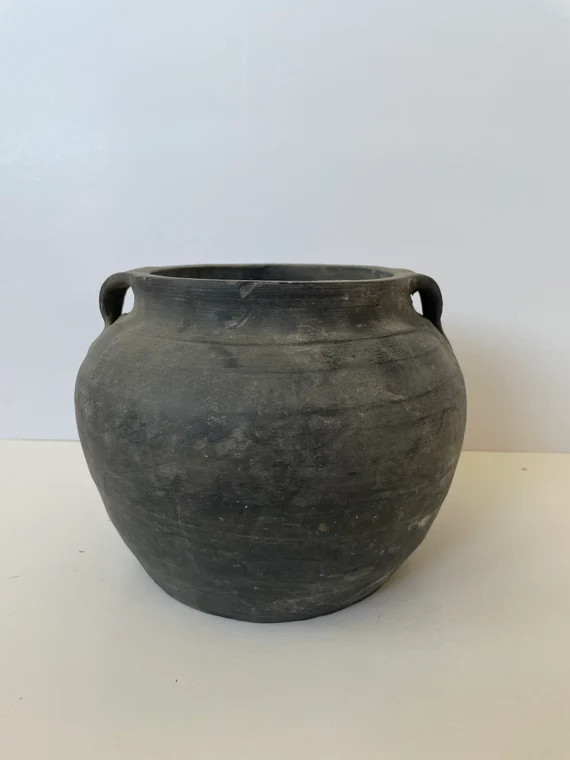Medium Vintage Clay Pot With Handles | Etsy (US)