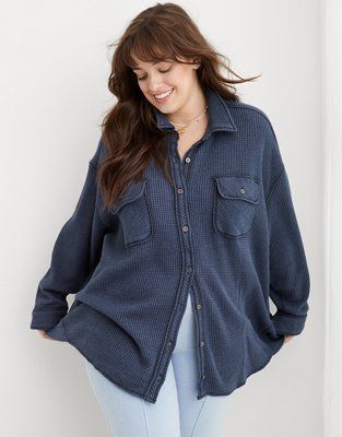 Aerie LumberJane Waffle Shirt | Aerie