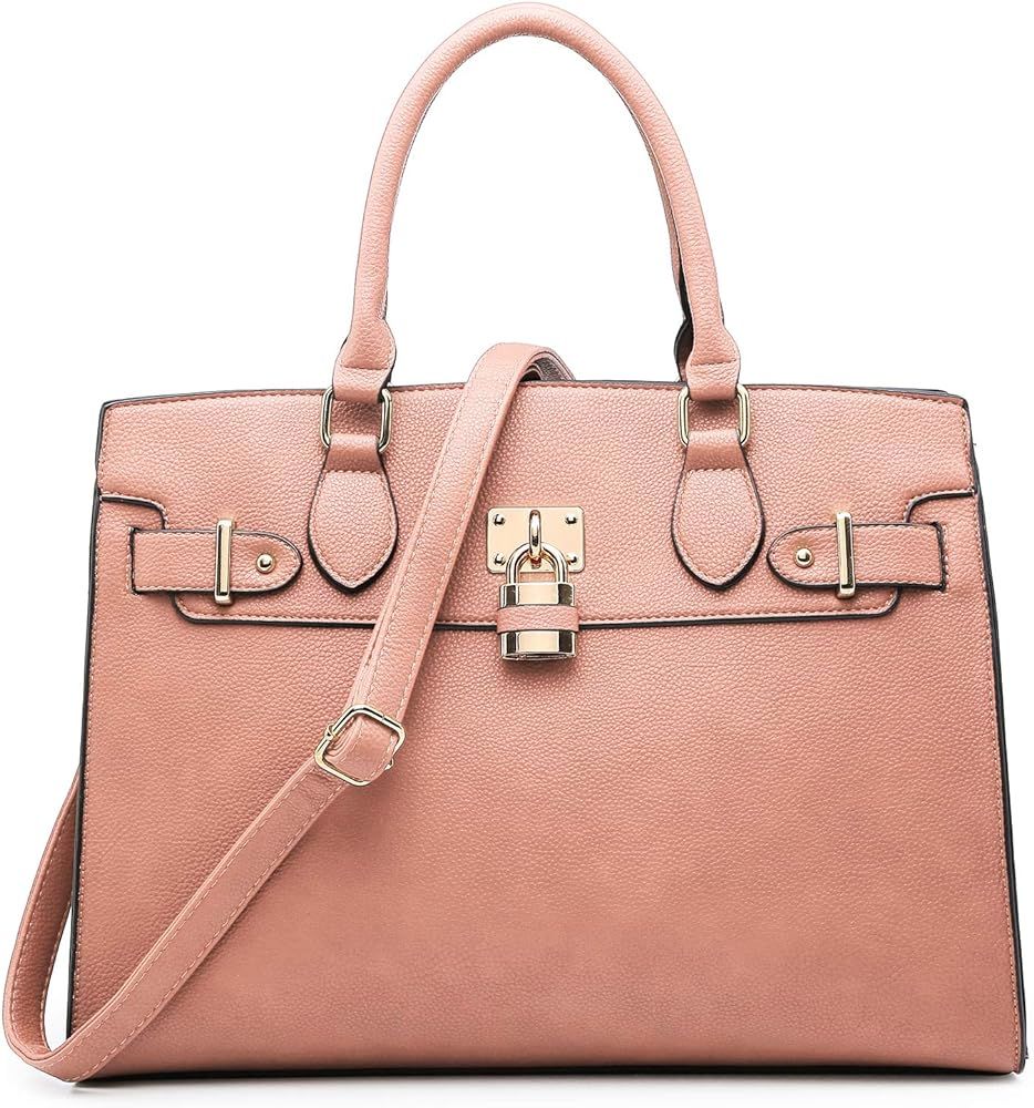 Women Ostrich Handbag Fashion Ladies Shoulder Bag Top Handle Satchel Purse 2 Pieces Set | Amazon (US)