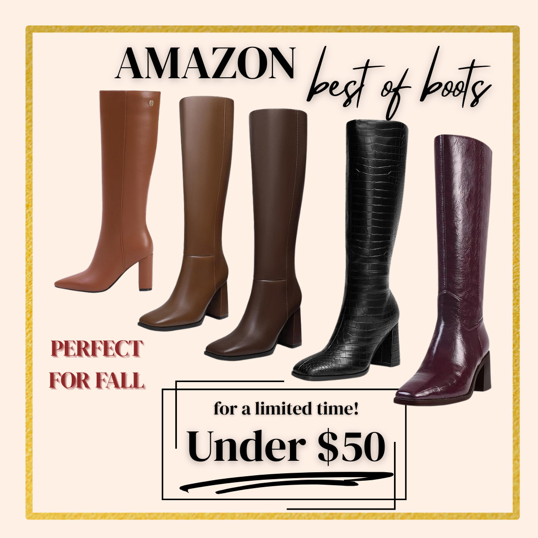Fall fashion is almost here! time to stock up on your favorite boots while they are on sale! Gorgeous styles for under $50!

#fallfashion #boots #amazon #under50  

 #LTKFindsUnder50 #LTKStyleTip #LTKShoeCrush