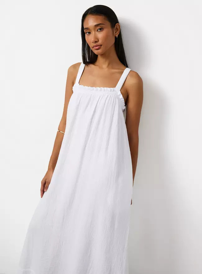 Buy White Square Neck Sleeveless Cami Dress 12 | Midaxi | Tu | Tu Clothing