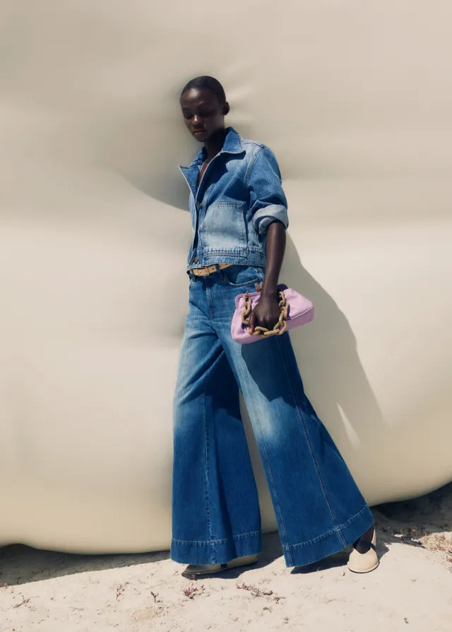 Seam Front Wide-Leg Flare Jean | ME+EM US