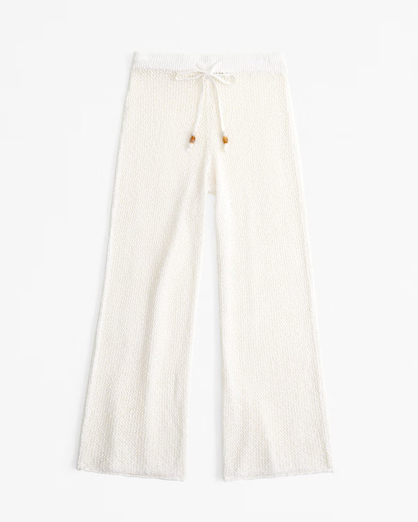 Crochet-Style Mid Rise Coverup Pant | Abercrombie & Fitch (US)