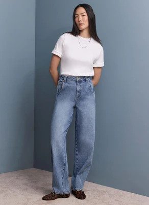Mid Indigo Ultimate Relaxed Barrel Leg Jeans | Mint Velvet