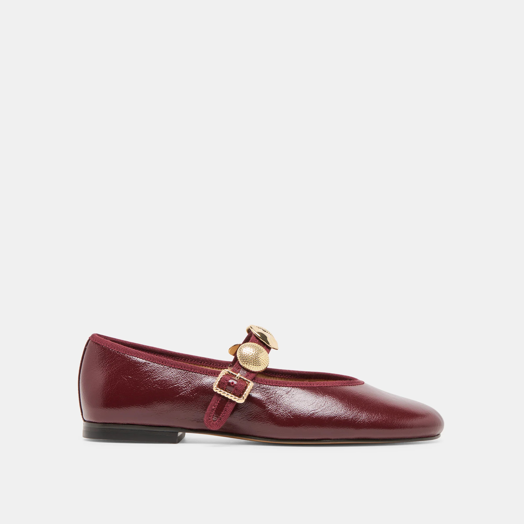 Relan Ballet Flats Oxblood Leather | DolceVita.com