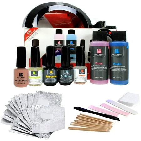 Red Carpet Manicure Pro 45 LED Gel Nail Polish Kit Soak Off Starter Package w/ LED Drying Curing Lamp | Walmart (US)