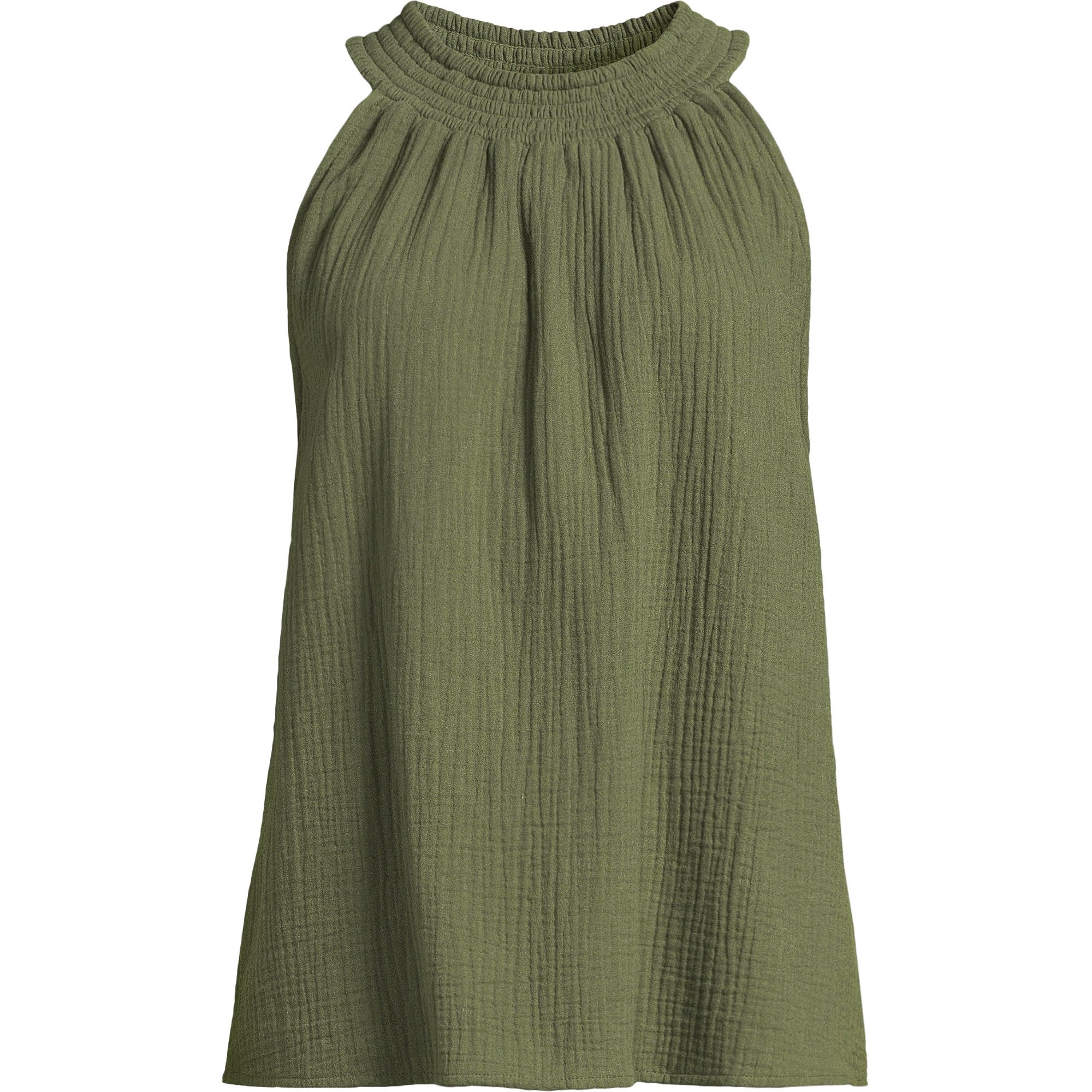 Time and Tru Women's Smocked Halter Woven Top, Sizes S-XXXL - Walmart.com | Walmart (US)