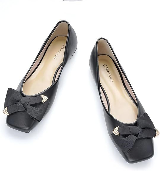 C.Paravano Women's Flats | Square Toe Flats for Women | Flat Shoes | Womens Ballet Flats | Slip O... | Amazon (US)