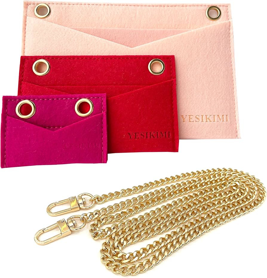 1 Set(3pcs) Felt Purse Organizer Insert with Chain Conversion Kit For Kirigami Pochette… | Amazon (US)