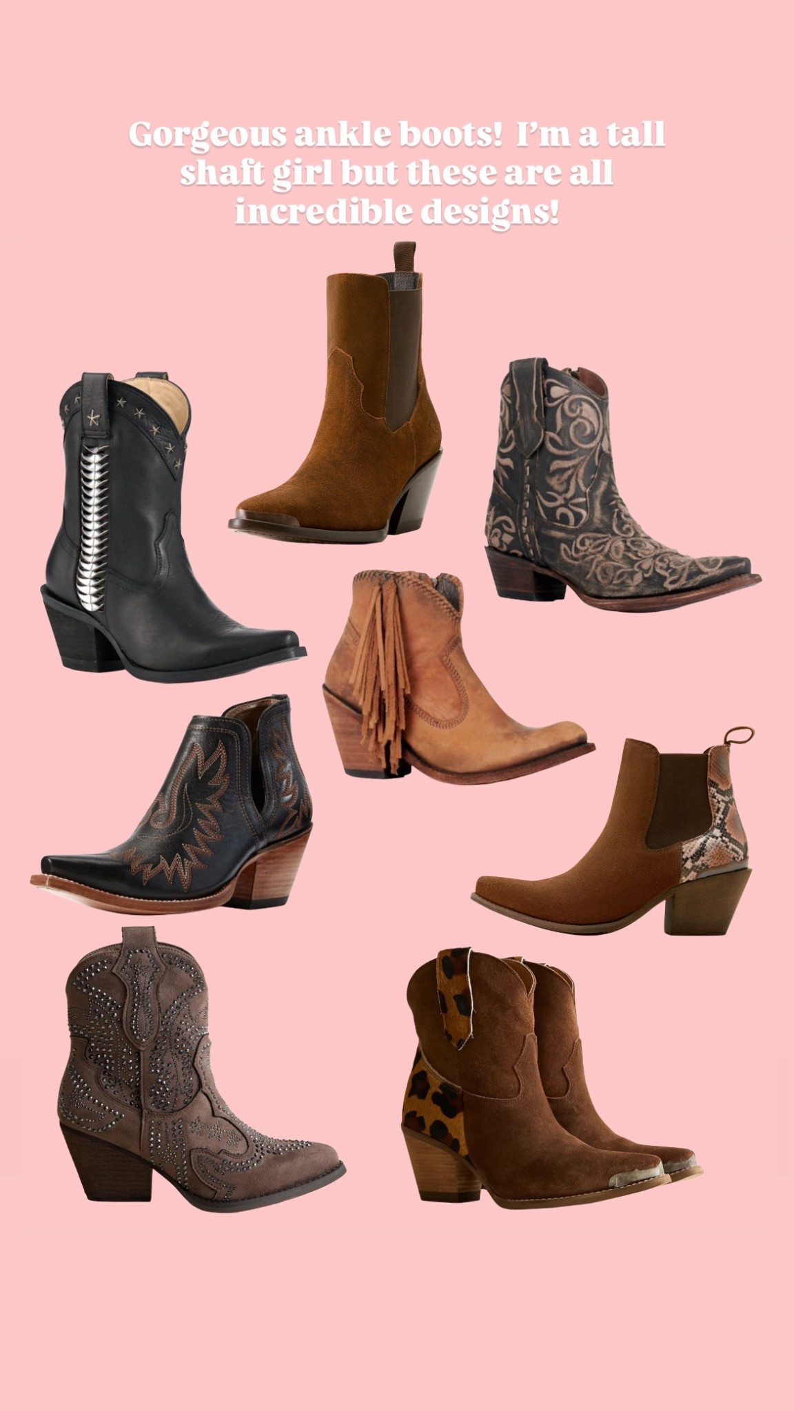 Ankle boots, western styles! 

#LTKSaleAlert #LTKGiftGuide #LTKootd