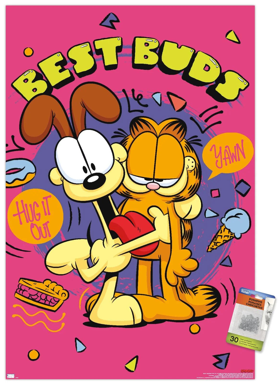 Garfield - Best Buds Wall Poster with Push Pins, 22.375" x 34" | Walmart (US)