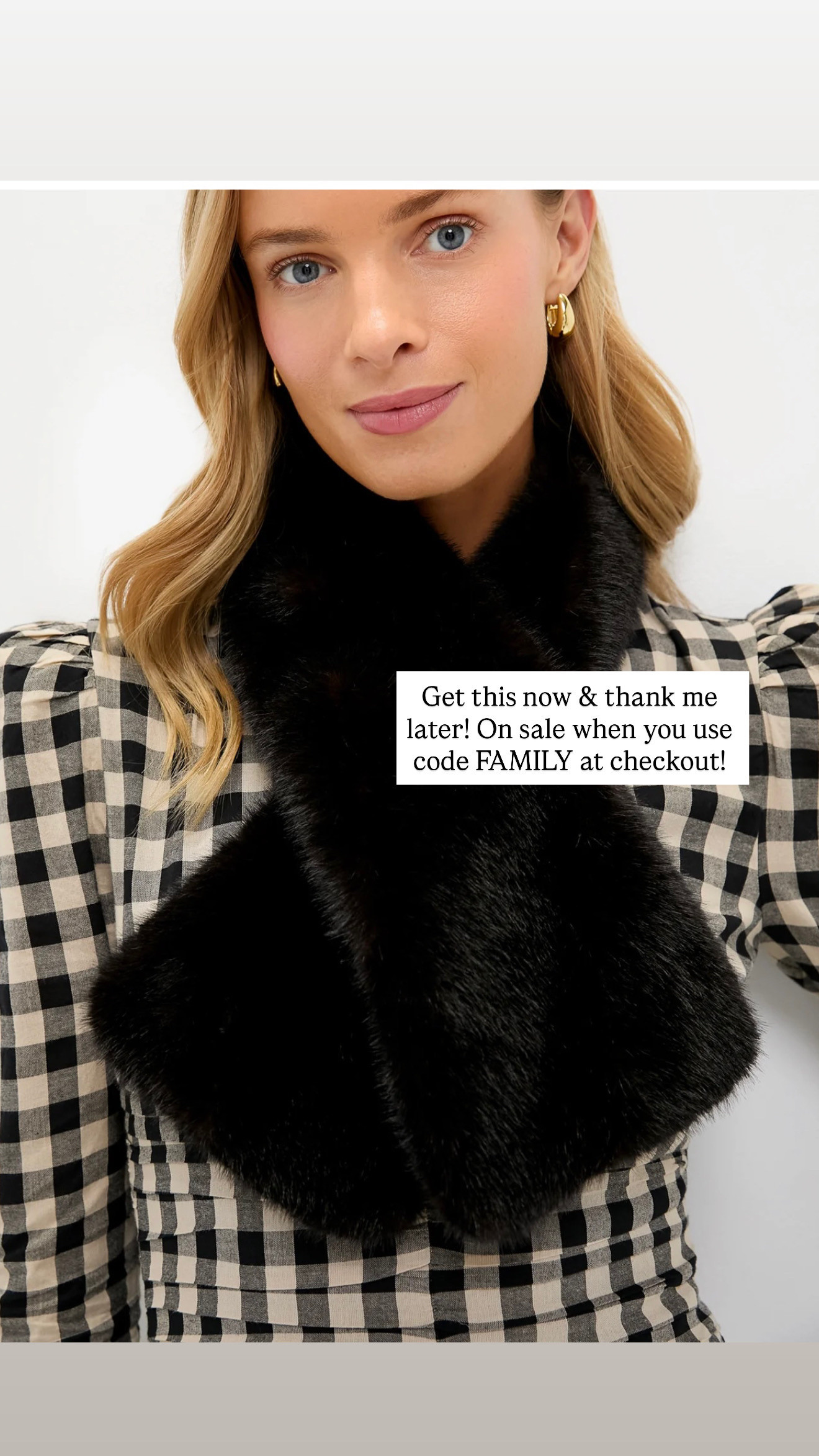 This was on my wishlist last year for Christmas! I love how classic a fur scarf is - you can get it on sale when you use code FAMILY when you spend at least $250 on Tuckernuck!

Loverly Grey, tuckernuck sale, fur scarf, gift ideas, winter accessories 

 #LTKSeasonal #LTKSaleAlert