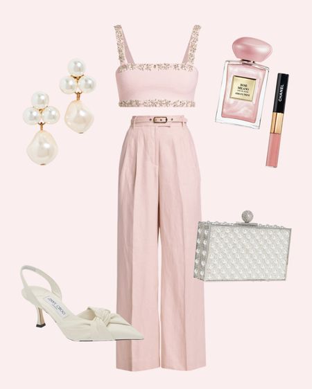 Pretty in pink luxury spring outfit with affordable similar items linked 

#LTKSpringSale #LTKshoecrush #LTKSeasonal