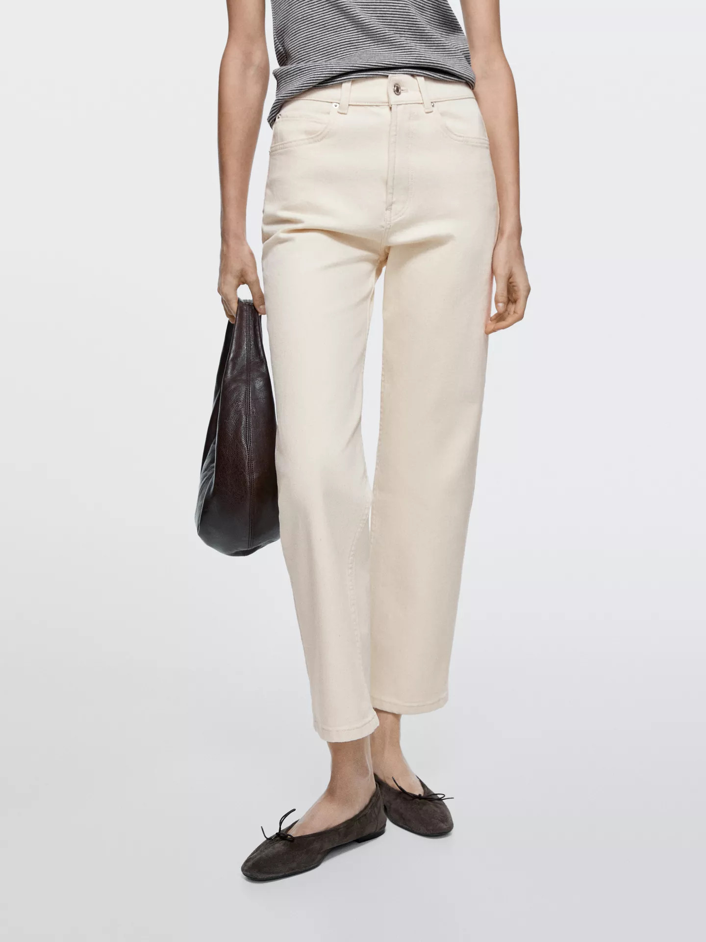 Mid-rise straight-leg jeans | Massimo Dutti UK