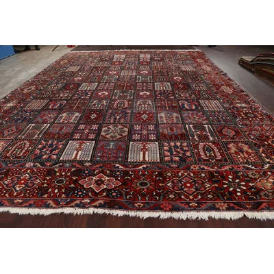 One-of-a-Kind Helson Hand-Knotted 1940s 12'4" x 16'3" Wool Area Rug in Red | Wayfair North America